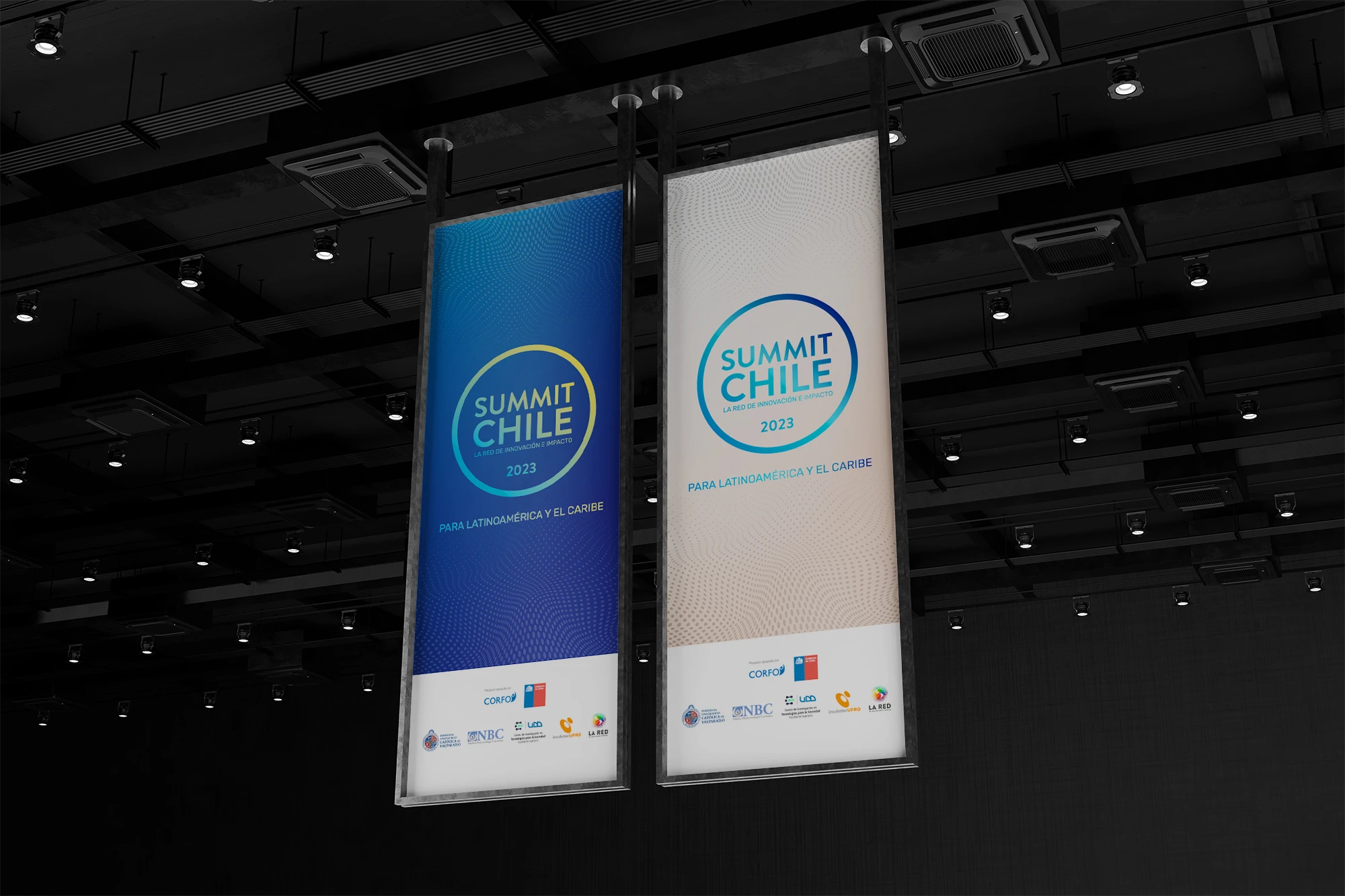 Pendones institucionales evento Summit Chile