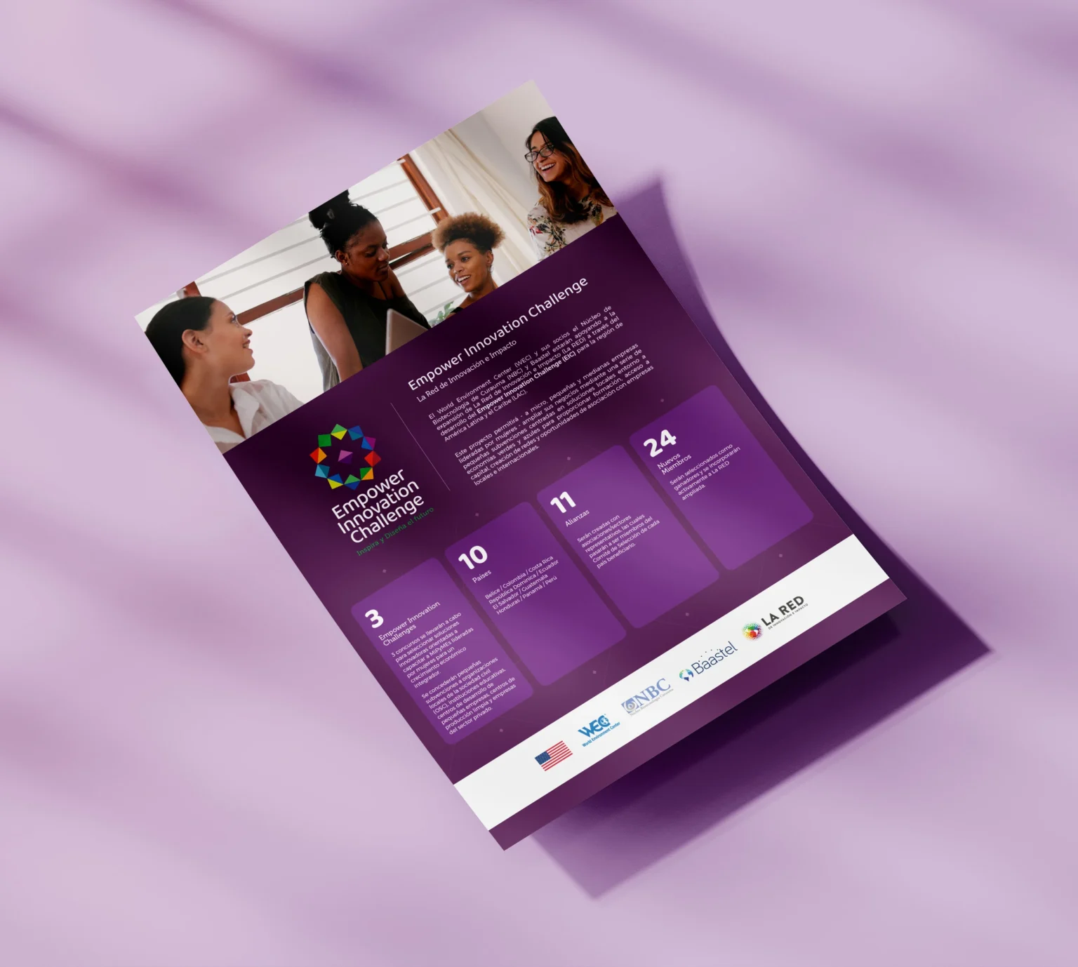 Aplicación de identidad corporativa EIC en piezas institucionales