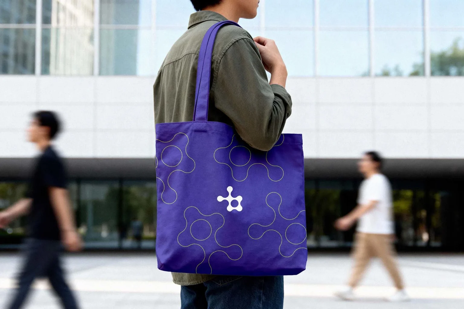 bolsa biofuturo merchandising identidad visual evento diseño